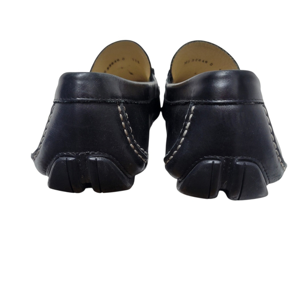 SALVATORE FERRAGAMO Black Leather Driver Loafers Style MS33646 Size 11.5 main image 5